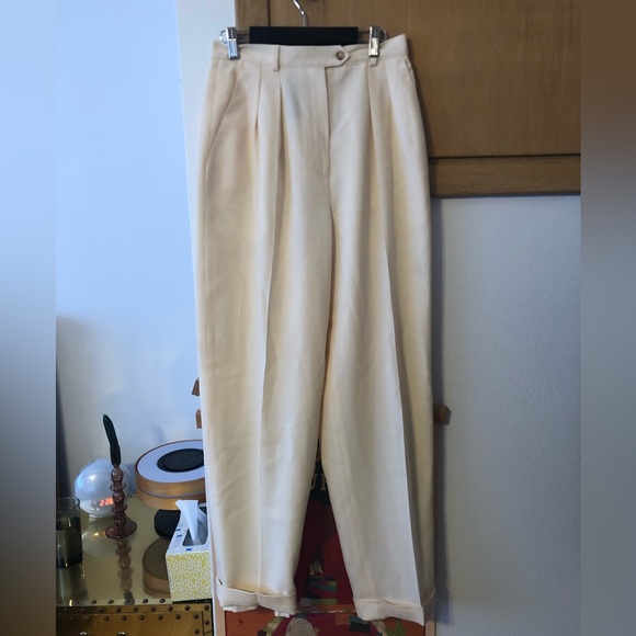 Lauren Ralph Lauren Cream Wool Dress Pants - Picture 4 of 7